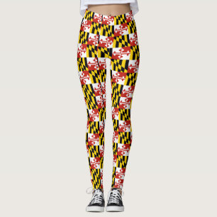 Maryland flagga mönster leggings