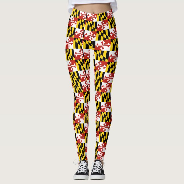 Maryland flagga mönster leggings (Framsida)