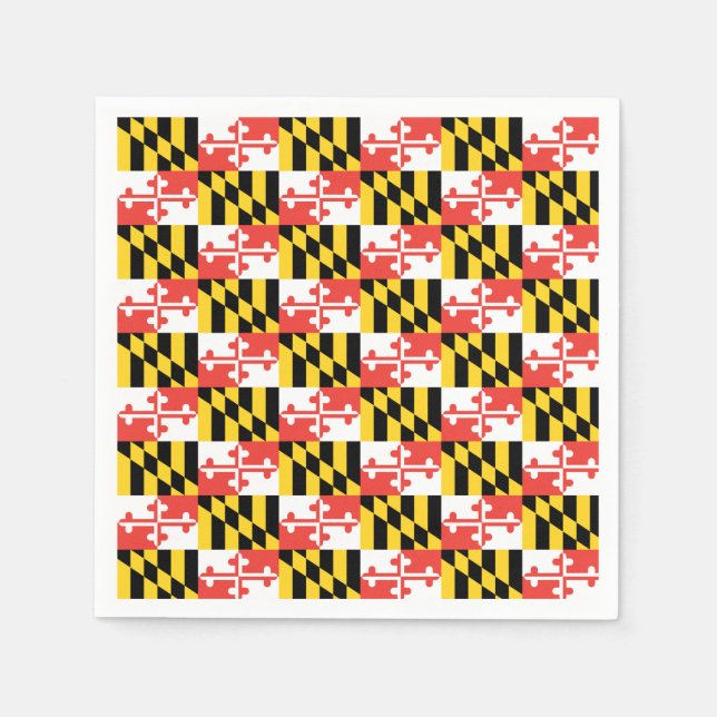 Maryland Flagga Napkins Pappersservett (Framsidan)