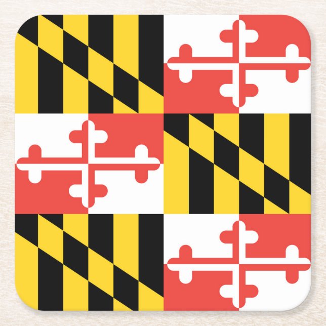 Maryland Flagga Papper Underlägg (Framsidan)