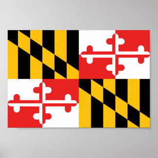 Maryland Flagga Poster