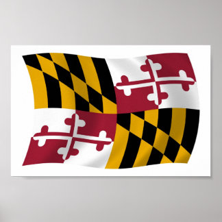 Maryland-Flagga Poster utskrift