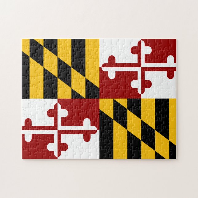 Maryland flagga pussel (Horisontell)