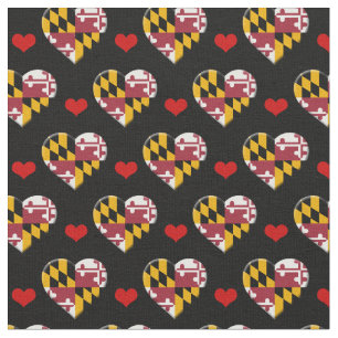 Maryland Flagga & Red Heart mode Fabric / USA Tyg