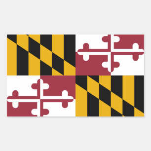 Maryland Flagga Rektangulärt Klistermärke