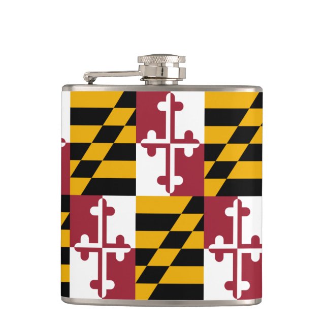 Maryland Flagga & RESe Maryland USA Stater/sport Fickplunta (Framsidan)
