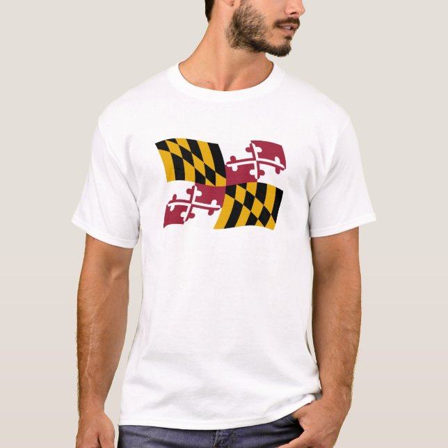 Maryland Flagga Shirt T-shirt (Framsida)
