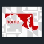 Maryland Flagga/State pop of färg - red Poster<br><div class="desc">Visa upp ditt Maryland-pride och ditt favoritprogram färg med den här designen!</div>