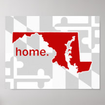 Maryland Flagga/State pop of färg - red