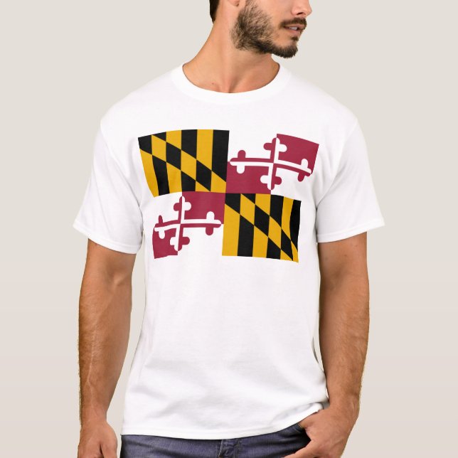 Maryland flagga t-shirt (Framsida)