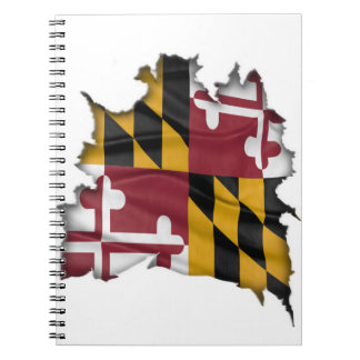 Maryland flagga under anteckningsbok