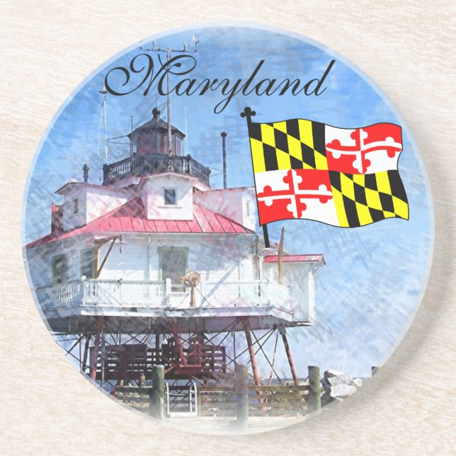 Maryland flagga underlägg sandsten (Framsidan)