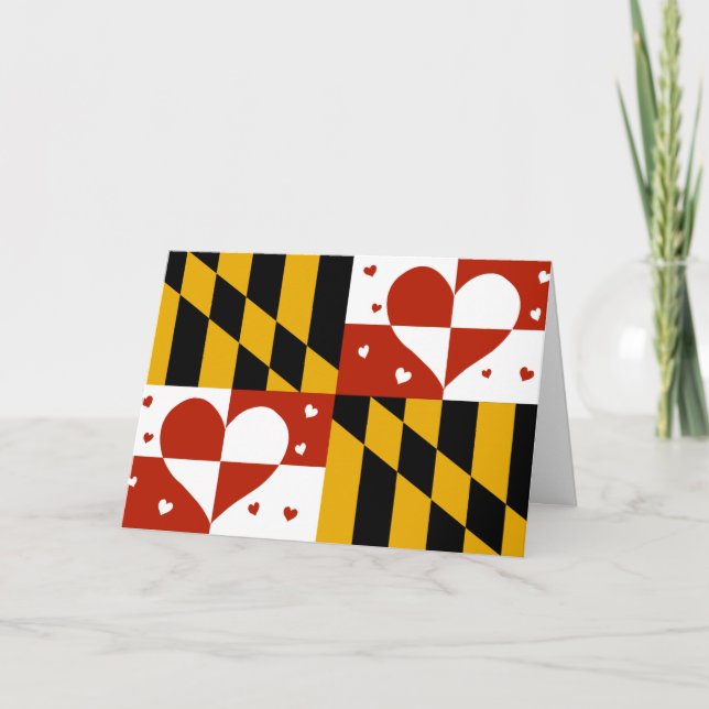 Maryland Flagga Valentine Card Helgkort (Framsida)