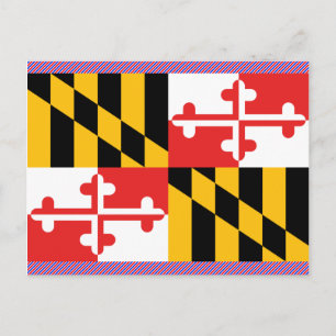 Maryland Flagga Vykort