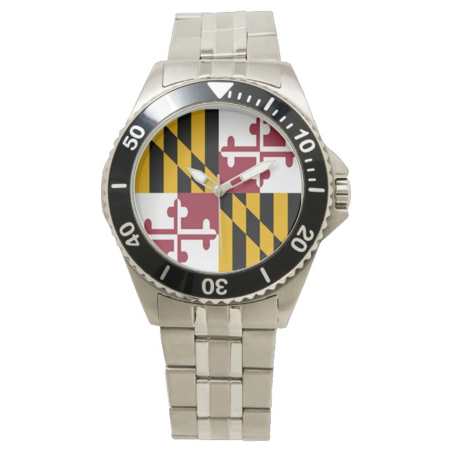 Maryland Flagga Watch Armbandsur (Framsida)