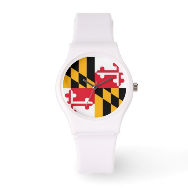 Maryland Flagga Watch (idrott) Armbandsur (Framsida)