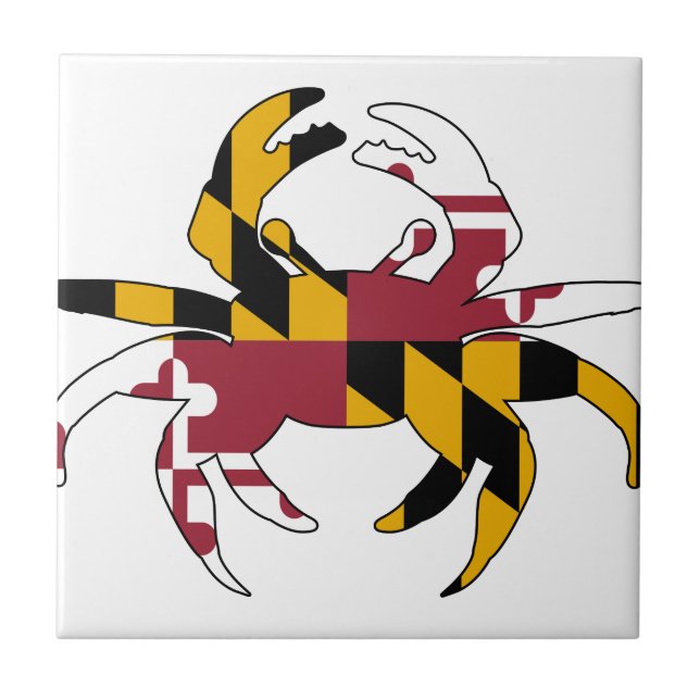 Maryland flaggakrabba kakelplatta (Framsidan)
