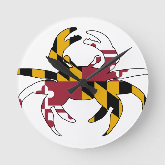 Maryland flaggakrabba rund klocka (Framsida)