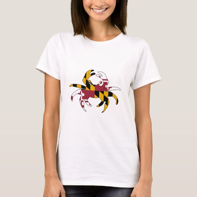 Maryland flaggakrabba t shirt (Framsida)