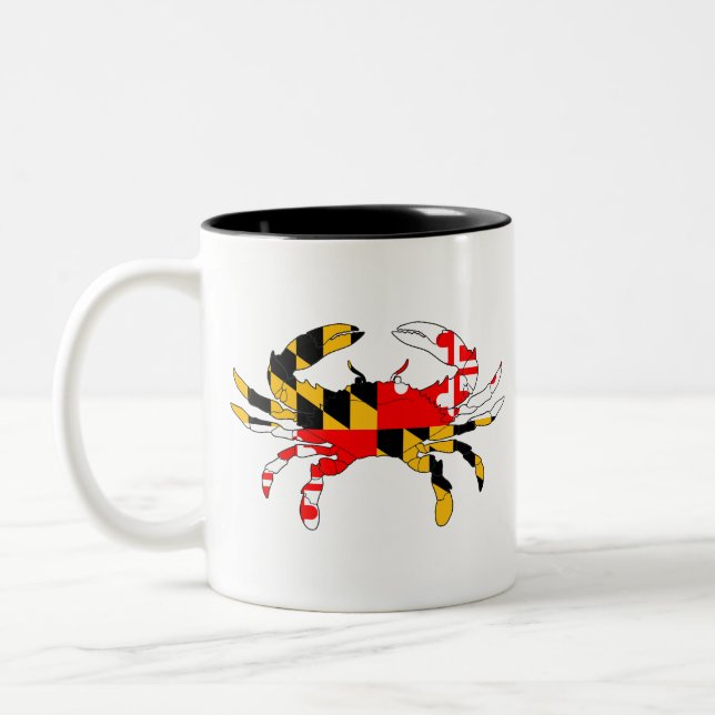Maryland flaggakrabba Två-Tonad mugg (Vänster)