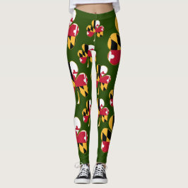 Maryland flaggaShamrock Leggings