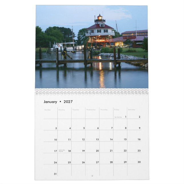 Maryland fyrar kalender (Jan 2027)