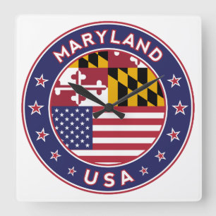Maryland Fyrkantig Klocka