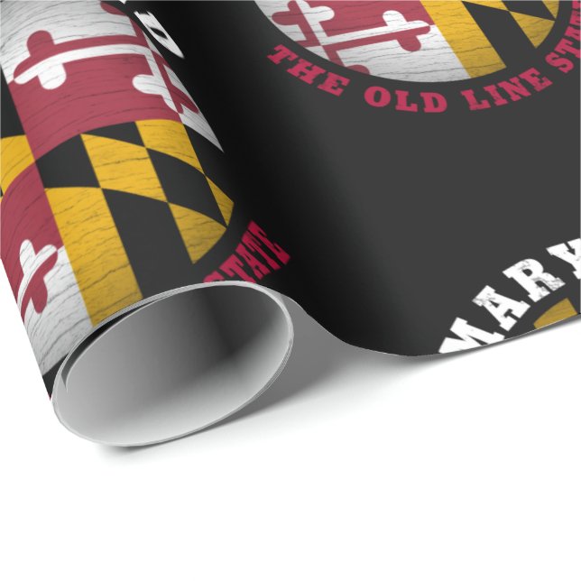 MARYLAND GAMLA LINJEN STATSVAPPEN PRESENTPAPPER (Rullad Hörn)