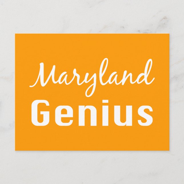Maryland Genius Gifts Vykort (Framsida)