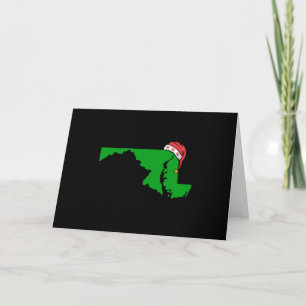 Maryland God Jul Kute Jul Gift Grönt USA Kort