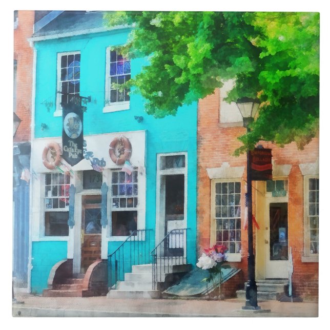 Maryland - Grannepub Fells Point MD Kakelplatta (Framsidan)