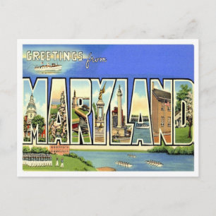 Maryland Hälsning från USA Stater Vykort