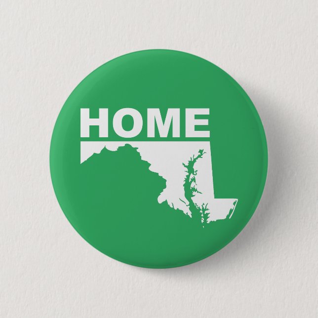 Maryland Hemma Borta Från Stat Knapp Badge Pin (Framsida)
