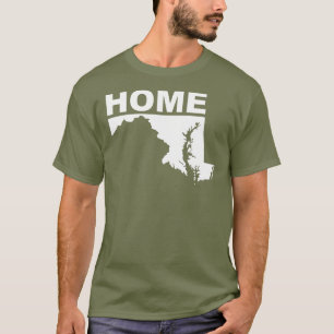 Maryland Hemma Borta Från Stat T-Shirt Tröjor
