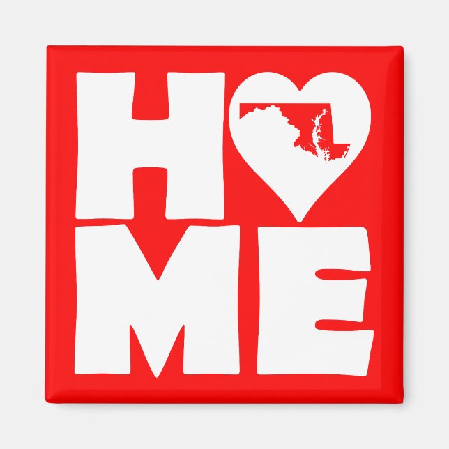 Maryland Home Heart State Fridge Magnet (Framsidan)