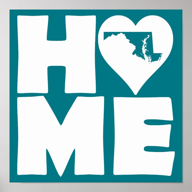 Maryland Home Heart State Poster Sign (Framsidan)