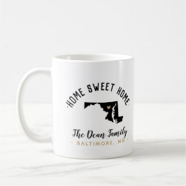 Maryland Home Sweet Home Family Monogram Mugg