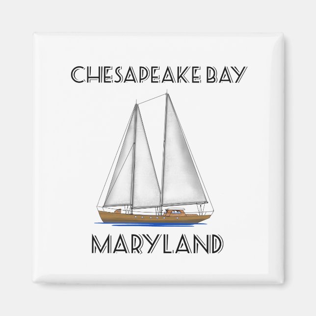 Maryland i sjöbåten Chesapeake Bay Magnet (Framsidan)