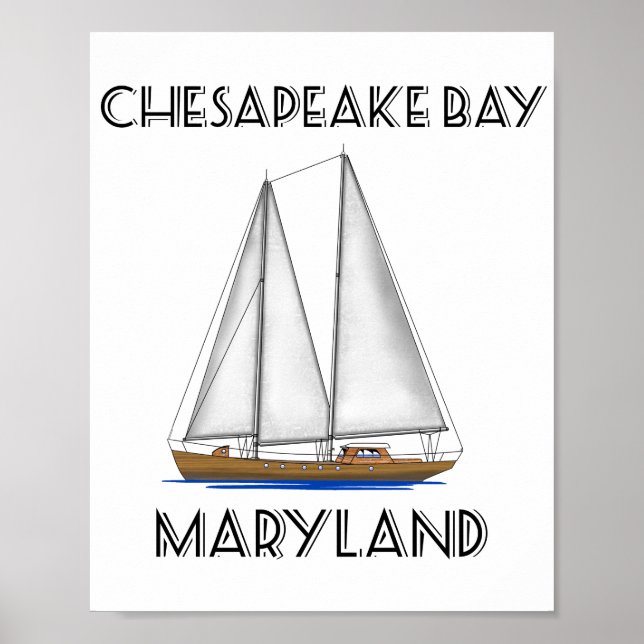 Maryland i sjöbåten Chesapeake Bay Poster (Framsidan)