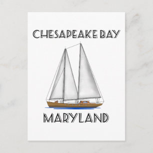 Maryland i sjöbåten Chesapeake Bay Vykort