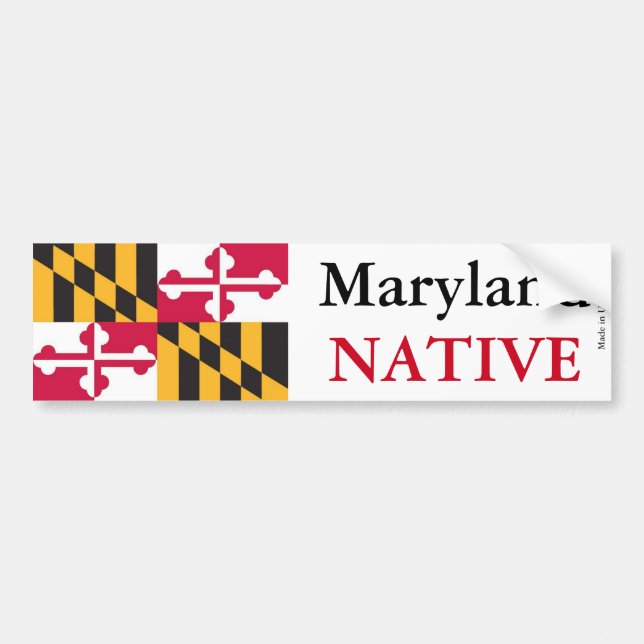 Maryland infödingbildekal bildekal (Framsidan)
