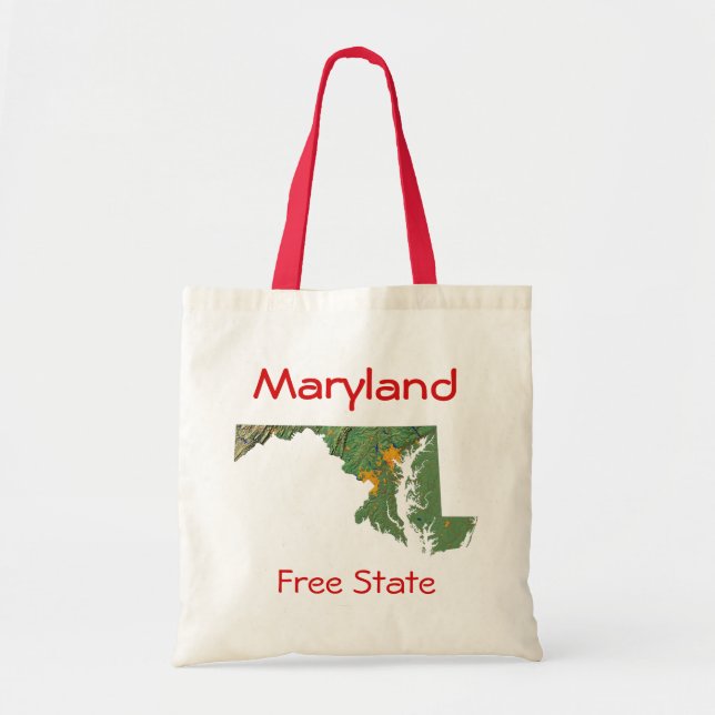 Maryland Karta Bag Tygkasse (Framsidan)