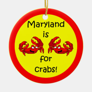 Maryland krabbor julgransprydnad keramik