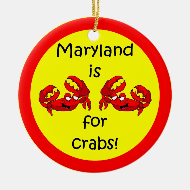 Maryland krabbor julgransprydnad keramik (Framsidan)