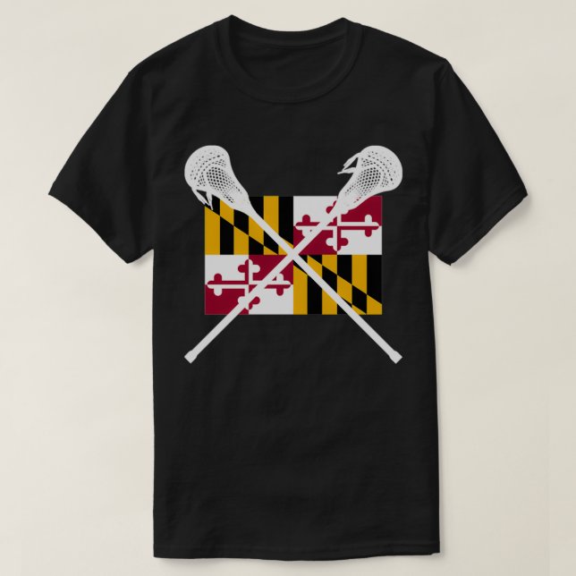 Maryland Lacrosse Shirt Lax MD State Team Player F T (Design framsida)