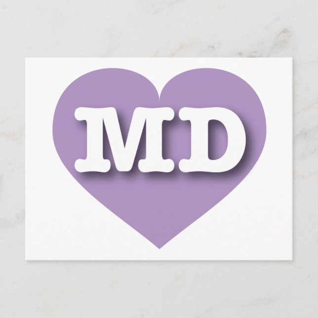 Maryland Lavender Heart - I kärlek MD Vykort (Framsida)
