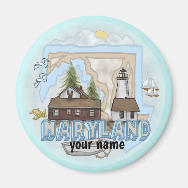 Maryland Lighthouse-magnet Magnet (Framsidan)