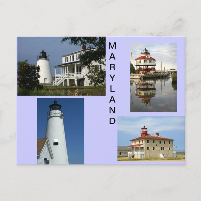 Maryland Lighthouses Vykort (Framsida)