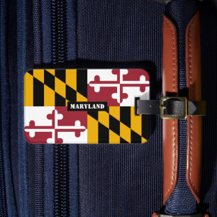 Maryland Luggage Tags, patriotic Maryland Flagga Bagagebricka