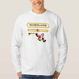 MARYLAND MAP, MARYLAND, USA. SAMER BRASIL T SHIRT